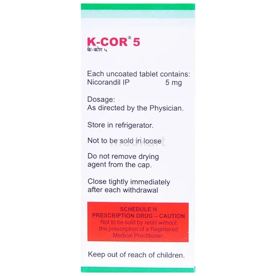 k cor 5mg tablet 20's